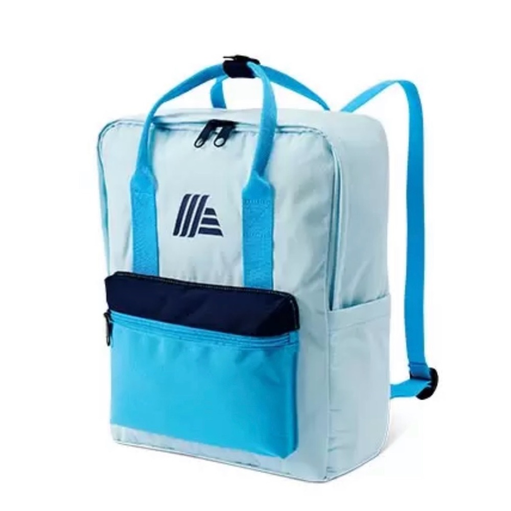 Aldi Gear Fall 2023 * Light Blue Block Backpack with Navy Accents * NWT